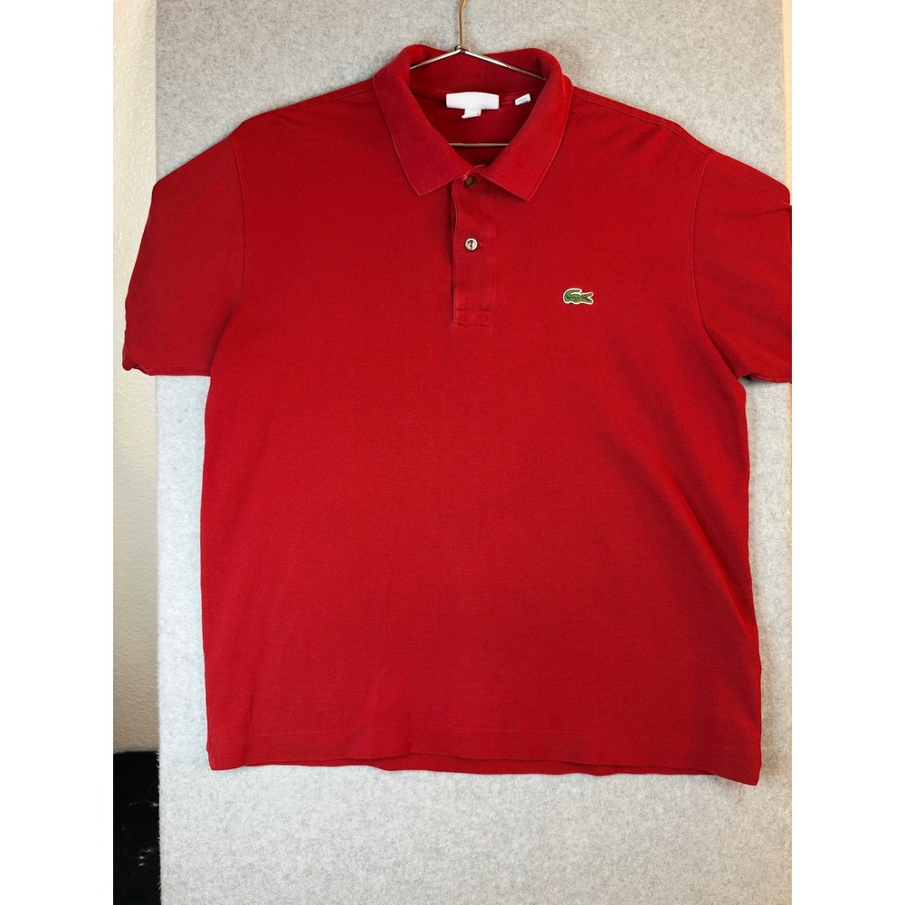 Lacoste Mens Classic Fit Red Pique Polo Shirt Size 4 US M RN87651 CA16998